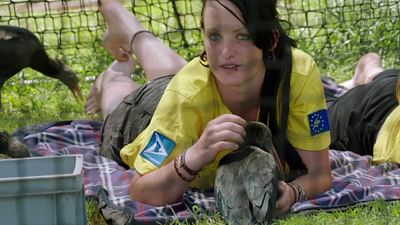 100 pro - Corinna Esterer, Ziehmutter für Waldrapp-Küken 100 pro - Corinna Esterer, Ziehmutter für Waldrapp-Küken