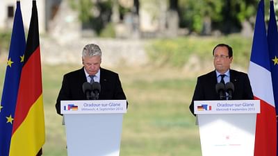 Joachim Gauck e François Hollande a Oradour-sur-Glane Joachim Gauck e François Hollande a Oradour-sur-Glane