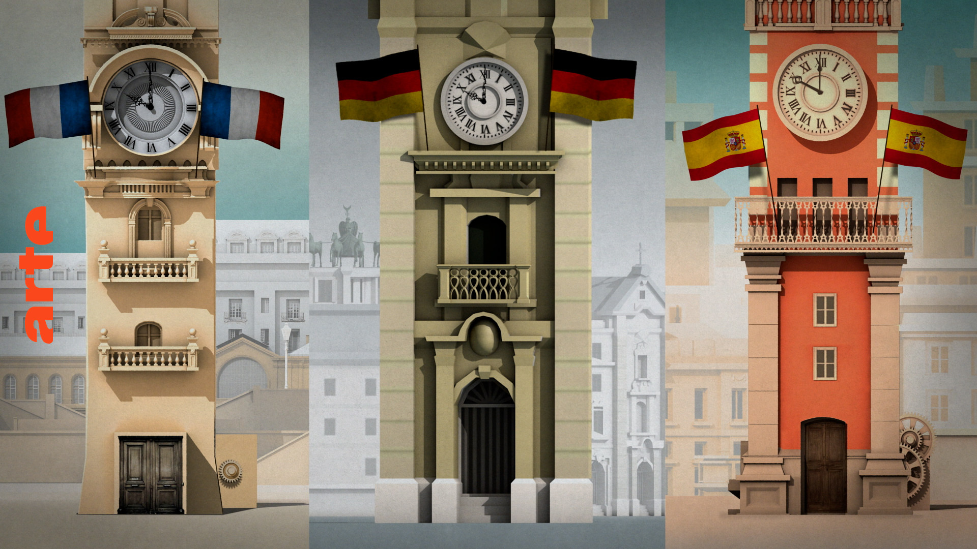 Karambolage España - die deutsche Uhrzeit