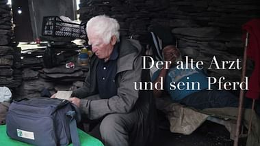 Der alte Arzt und sein Pferd.