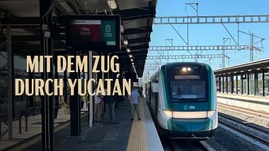 Mit dem Zug durch Yucatán.