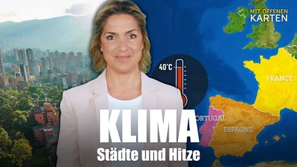 Moderatorin und Text Klima Städte und Hitze