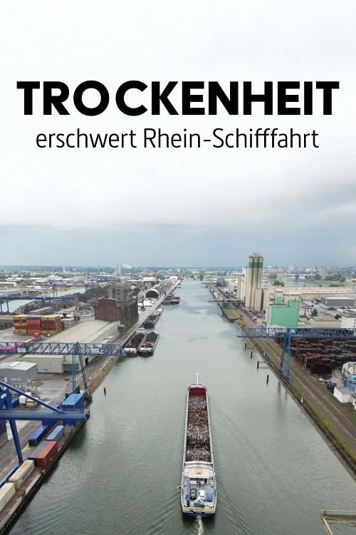 Trockenheit erschwert Rhein-Schifffahrt.