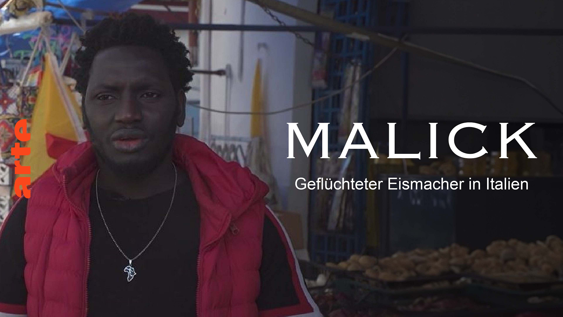 Malick, geflüchteter Eismacher in Italien Europäer aus anderen