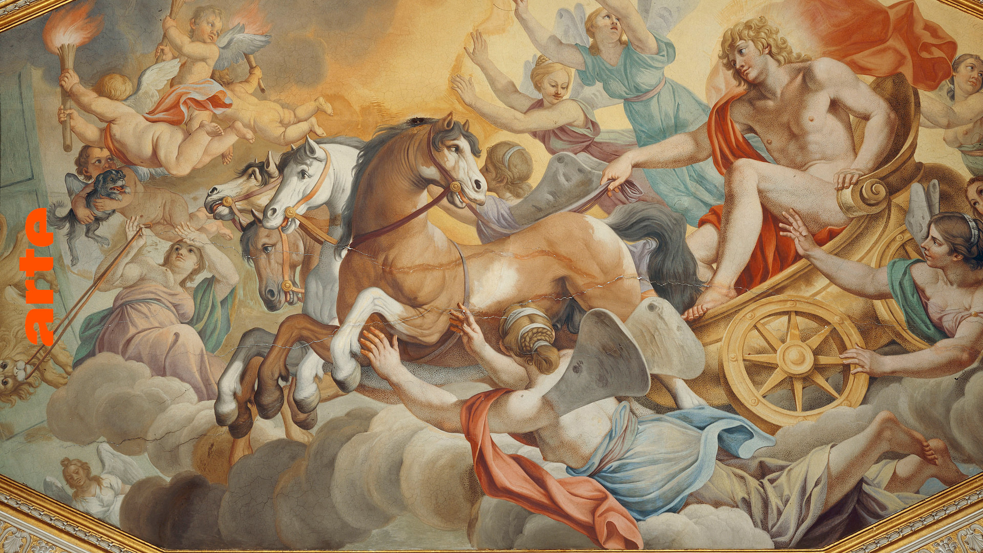 Фаэтон на колеснице Аполлона (Гелиоса). Художник БЕРТИН Николас (1720)