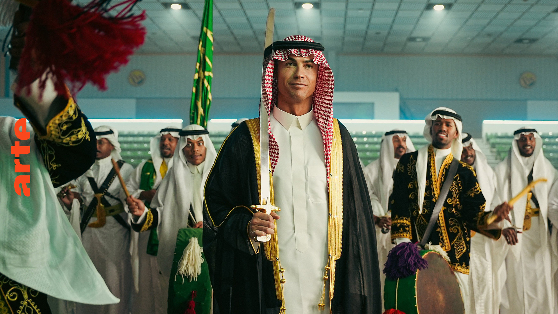 Fußballer-Parade in Saudi-Arabien