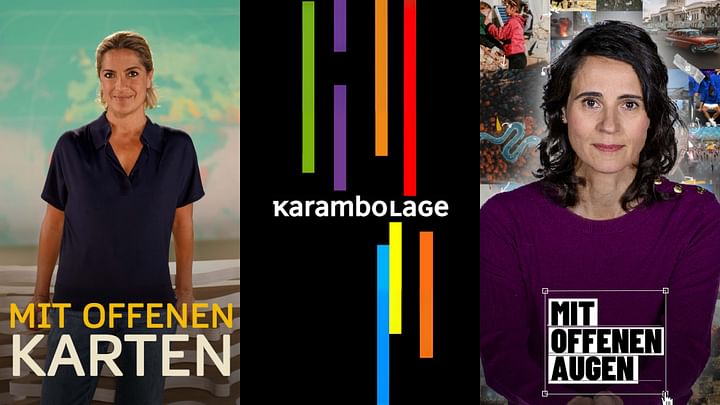  „Mit offenen Karten“, „Karambolage“ und „Mit offenen Augen“ – drei ARTE-Produktionen, die das Ecoprod-Umweltsiegel tragen © ARTE Studio